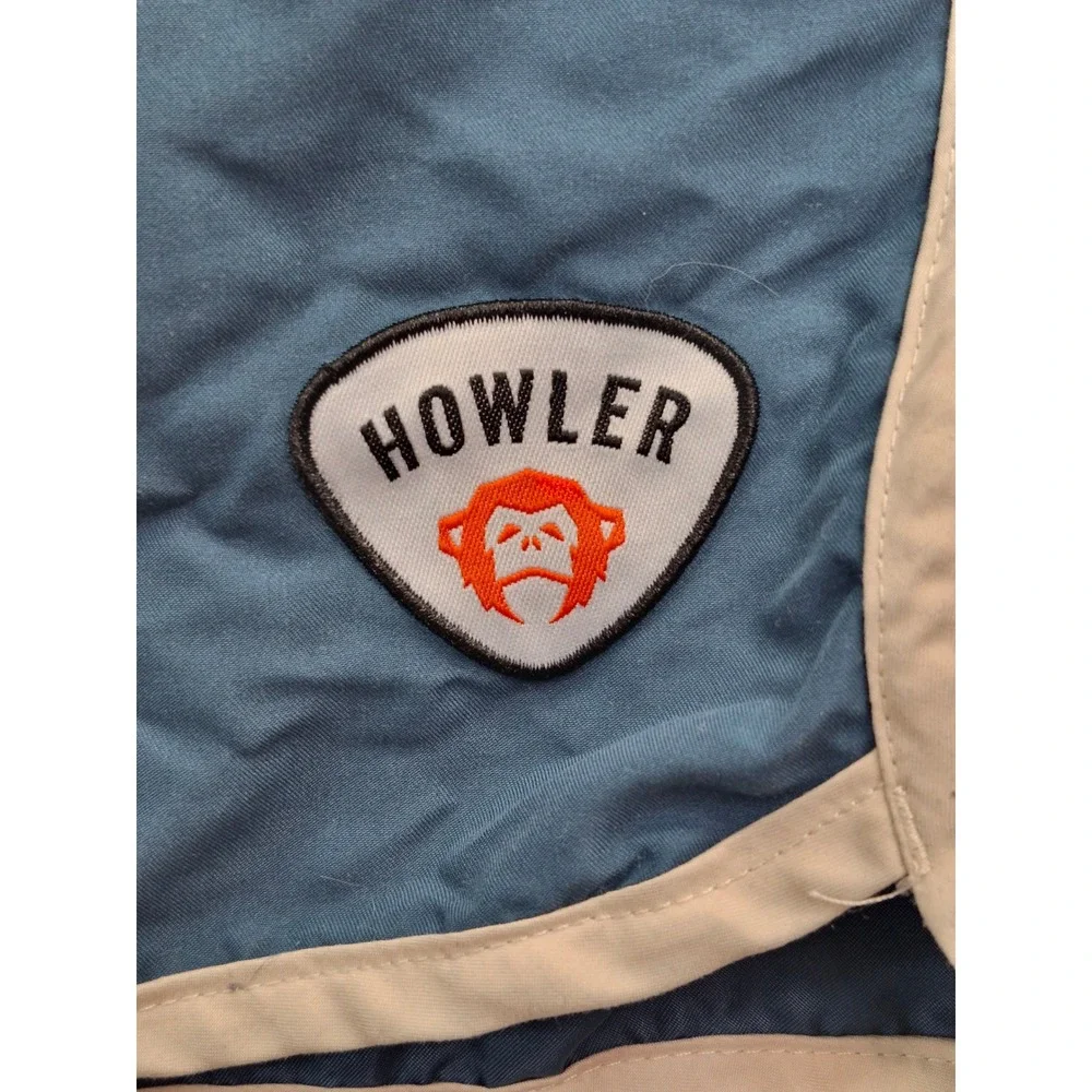Howler Brothers Board Shorts Men's 36 Blue Cream Swim Trunks Surf Beach